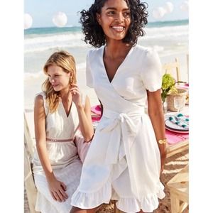 Boden Federica Wrap Ruffle Dress Sz 8